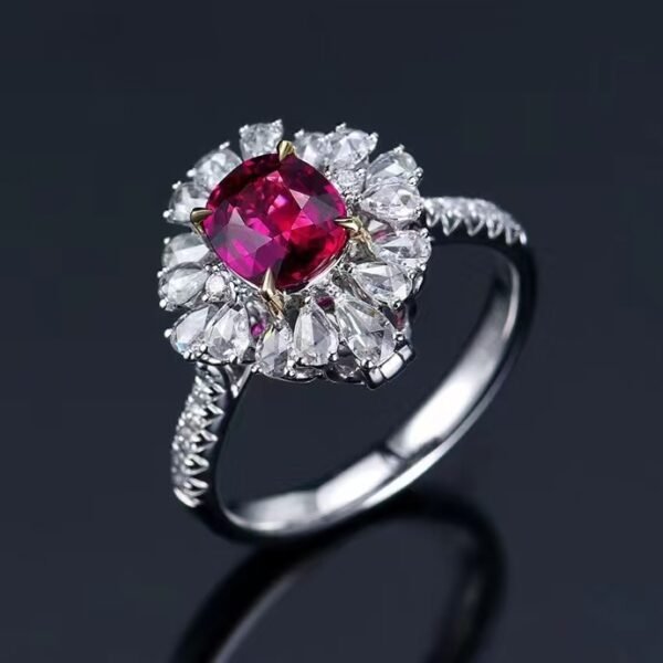 微信图片_20240802101058 SGARIT Fine Jewelry Factory Custom Solid 18k White Gold 1.3 Carats Oval Cut Jewellery Luxury Elegant Noble Natural Gemstone Mozambique Unheated Pigeon Red Ruby Ring