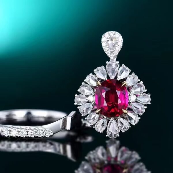 微信图片_202408021010581 SGARIT Fine Jewelry Factory Custom Solid 18k White Gold 1.3 Carats Oval Cut Jewellery Luxury Elegant Noble Natural Gemstone Mozambique Unheated Pigeon Red Ruby Ring
