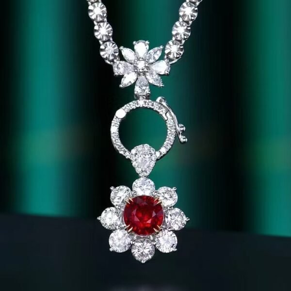微信图片_202408021011203 SGARIT Fine Jewelry Factory Custom Solid 18k White Gold 1.6 Carats Round Brilliant Cut Jewellery Luxury Elegant Noble Natural Gemstone Mozambique Unheated Pigeon Red Ruby Ring/Pendant