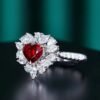 微信图片_202408021011381 SGARIT Fine Jewelry Factory Custom Solid 18k White Gold 1.23 Carats Heart Cut Jewellery Luxury Elegant Noble Natural Gemstone Unburnt Pigeon Red Ruby Ring/Pendant