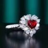 微信图片_202408021011382 SGARIT Fine Jewelry Factory Custom Solid 18k White Gold 1.23 Carats Heart Cut Jewellery Luxury Elegant Noble Natural Gemstone Unburnt Pigeon Red Ruby Ring/Pendant