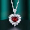 微信图片_202408021011383 SGARIT Fine Jewelry Factory Custom Solid 18k White Gold 1.23 Carats Heart Cut Jewellery Luxury Elegant Noble Natural Gemstone Unburnt Pigeon Red Ruby Ring/Pendant