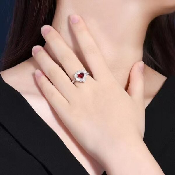 微信图片_202408021011393 SGARIT Fine Jewelry Factory Custom Solid 18k White Gold 1.23 Carats Heart Cut Jewellery Luxury Elegant Noble Natural Gemstone Unburnt Pigeon Red Ruby Ring/Pendant