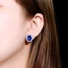 微信图片_202408021011563 SGARIT Fine Jewelry Manufacturer Custom Real 18k White Gold 3.58 Carats Oval Cut Jewellery Luxury Natural Gemstone Unburnt Sri Lanka Royal Blue Sapphire Stud Earrings