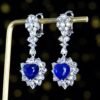 微信图片_202408021012161 SGARIT Fine Jewelry Manufacturer Custom Real 18k White Gold 8.85 Carats Heart Cut Jewellery Luxury Natural Gemstone Unburnt Sri Lanka Royal Blue Sapphire Earrings