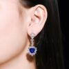 微信图片_202408021012172 SGARIT Fine Jewelry Manufacturer Custom Real 18k White Gold 8.85 Carats Heart Cut Jewellery Luxury Natural Gemstone Unburnt Sri Lanka Royal Blue Sapphire Earrings