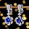 微信图片_202408021012341 SGARIT Fine Jewelry Manufacturer Custom Real 18k White Gold 3.58 Carats Heart Cut Jewellery Luxury Natural Gemstone Sri Lanka Blue Sapphire Earrings