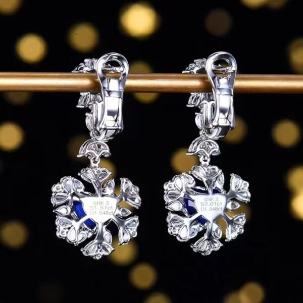 微信图片_202408021012352 SGARIT Fine Jewelry Manufacturer Custom Real 18k White Gold 3.58 Carats Heart Cut Jewellery Luxury Natural Gemstone Sri Lanka Blue Sapphire Earrings