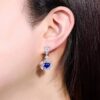 微信图片_202408021012353 SGARIT Fine Jewelry Manufacturer Custom Real 18k White Gold 3.58 Carats Heart Cut Jewellery Luxury Natural Gemstone Sri Lanka Blue Sapphire Earrings