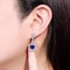 微信图片_202408021012355 SGARIT Fine Jewelry Manufacturer Custom Real 18k White Gold 3.58 Carats Heart Cut Jewellery Luxury Natural Gemstone Sri Lanka Blue Sapphire Earrings