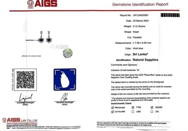 微信图片_202408021012356 SGARIT Fine Jewelry Manufacturer Custom Real 18k White Gold 3.58 Carats Heart Cut Jewellery Luxury Natural Gemstone Sri Lanka Blue Sapphire Earrings