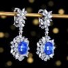 微信图片_202408021012522 SGARIT Fine Jewelry Manufacturer Custom Real 18k White Gold 3.84 Carats Oval Cut Jewellery Luxury Natural Gemstone Sri Lanka Blue Sapphire Earrings