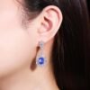 微信图片_202408021012531 SGARIT Fine Jewelry Manufacturer Custom Real 18k White Gold 3.84 Carats Oval Cut Jewellery Luxury Natural Gemstone Sri Lanka Blue Sapphire Earrings