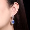 微信图片_202408021012533 SGARIT Fine Jewelry Manufacturer Custom Real 18k White Gold 3.84 Carats Oval Cut Jewellery Luxury Natural Gemstone Sri Lanka Blue Sapphire Earrings