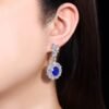 微信图片_202408021013103 SGARIT Fine Jewelry Manufacturer Custom Real 18k White Gold 3.92 Carats Oval Cut Jewellery Luxury Natural Gemstone Sri Lanka Blue Sapphire Earrings