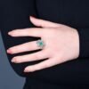 微信图片_20240802101327 SGARIT Fine Jewelry Factory Customized Solid 18k White Gold 0.94 Carats Emerald Cut Jewellery Classic Engagement Anniversary VVG Green Natural Afghanistan Gemstone Charming Little Cyclone Emerald Ring