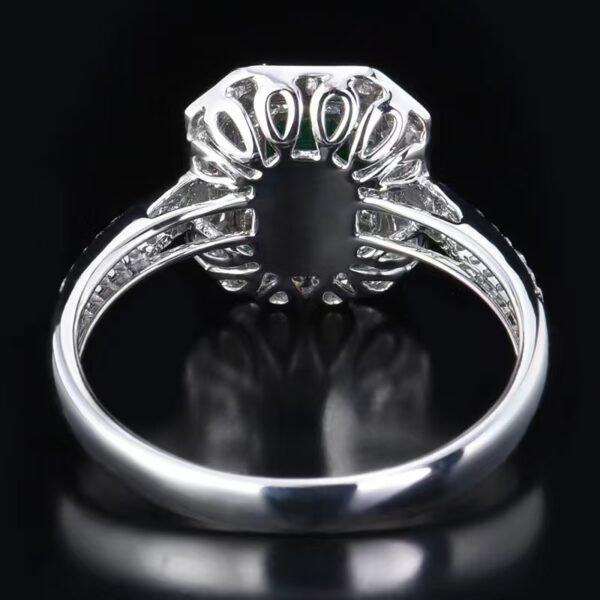 微信图片_202408021013432 SGARIT Fine Jewelry Factory Customized Solid 18k White Gold 0.58 Carats Emerald Cut Jewellery Classic Engagement Anniversary VVG Green Natural Afghanistan Panjshir Gemstone Emerald Ring
