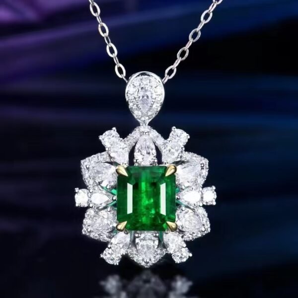 微信图片_202408021013573 SGARIT Fine Jewelry Factory Customized Solid 18k White Gold 1.45 Carats Emerald Cut Jewellery Classic Engagement Anniversary Wooton Green Natural Afghanistan Panjshir Gemstone Emerald Ring/Pendant
