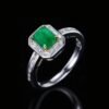 微信图片_202408021014303 SGARIT Fine Jewelry Factory Customized Solid 18k White Gold 1.03 Carats Emerald Cut Jewellery Classic Engagement Anniversary Vivid Green Natural Afghanistan Gemstone Emerald Ring