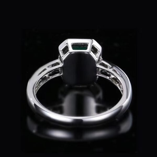 微信图片_202408021014304 SGARIT Fine Jewelry Factory Customized Solid 18k White Gold 1.03 Carats Emerald Cut Jewellery Classic Engagement Anniversary Vivid Green Natural Afghanistan Gemstone Emerald Ring