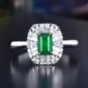 微信图片_20240802101451 SGARIT Fine Jewelry Factory Customized Solid 18k White Gold 0.45 Carats Emerald Cut Jewellery Classic Engagement Anniversary Vivid Green Natural Afghanistan Gemstone Emerald Ring