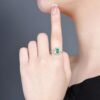 微信图片_202408021014524 SGARIT Fine Jewelry Factory Customized Solid 18k White Gold 0.45 Carats Emerald Cut Jewellery Classic Engagement Anniversary Vivid Green Natural Afghanistan Gemstone Emerald Ring