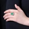 微信图片_202408021015094 SGARIT Fine Jewelry Factory Customized Solid 18k White Gold 1.97 Carats Emerald Cut Jewellery Classic Engagement Anniversary Vivid Green Natural Afghanistan Gemstone Emerald Ring/Pendant