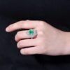微信图片_202408021015095 SGARIT Fine Jewelry Factory Customized Solid 18k White Gold 1.97 Carats Emerald Cut Jewellery Classic Engagement Anniversary Vivid Green Natural Afghanistan Gemstone Emerald Ring/Pendant