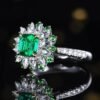 微信图片_202408021015241 SGARIT Fine Jewelry Factory Customized Solid 18k White Gold 0.82 Carats Carre Cut Jewellery Classic Engagement Anniversary Vitreous Natural Gemstone Emerald Ring/Pendant
