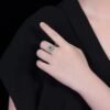 微信图片_202408021015244 SGARIT Fine Jewelry Factory Customized Solid 18k White Gold 0.82 Carats Carre Cut Jewellery Classic Engagement Anniversary Vitreous Natural Gemstone Emerald Ring/Pendant