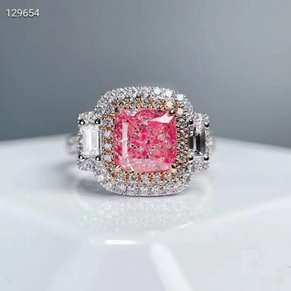 微信图片_20240805093127 SGARIT Fine Jewelry Factories Custom Solid 18k White Gold 2.05 Carats Cushion Cut Jewellery Luxury Fancy Pink Natural Diamond VVS Ring