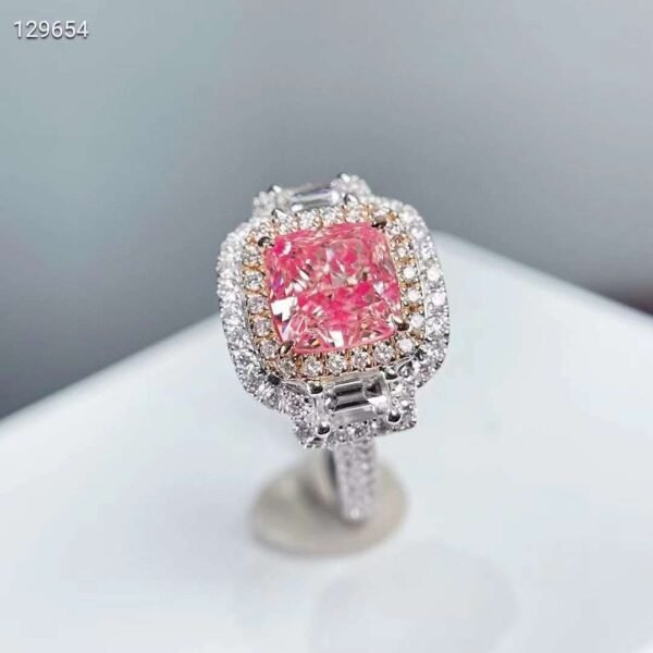 微信图片_20240805093145 SGARIT Fine Jewelry Factories Custom Solid 18k White Gold 2.05 Carats Cushion Cut Jewellery Luxury Fancy Pink Natural Diamond VVS Ring