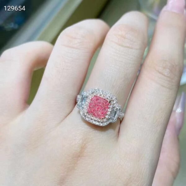 微信图片_20240805093151 SGARIT Fine Jewelry Factories Custom Solid 18k White Gold 2.05 Carats Cushion Cut Jewellery Luxury Fancy Pink Natural Diamond VVS Ring