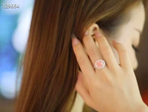微信图片_20240805093221 SGARIT Fine Jewelry Factories Custom Solid 18k White Gold 2.05 Carats Cushion Cut Jewellery Luxury Fancy Pink Natural Diamond VVS Ring