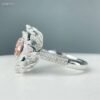 SGARIT Fine Jewelry Produce Custom Solid 18k White Gold 2.12 Carats Cushion Cut Jewellery Luxury Fancy Pink Natural Diamond VVS Ring