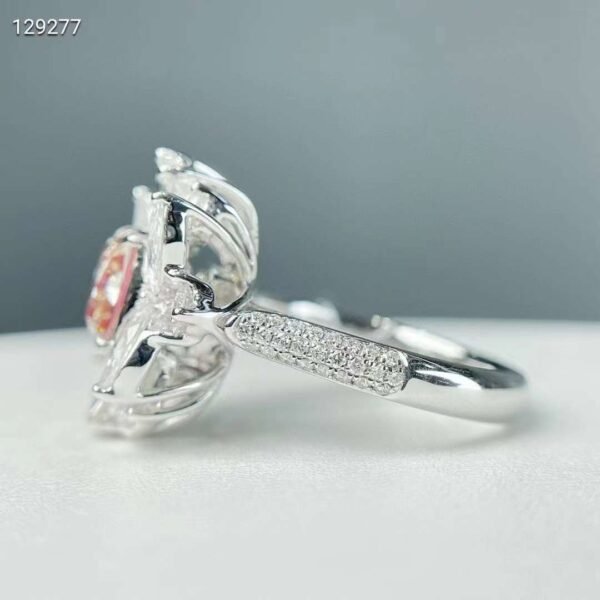 SGARIT Fine Jewelry Produce Custom Solid 18k White Gold 2.12 Carats Cushion Cut Jewellery Luxury Fancy Pink Natural Diamond VVS Ring