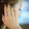 SGARIT Fine Jewelry Produce Custom Solid 18k White Gold 2.12 Carats Cushion Cut Jewellery Luxury Fancy Pink Natural Diamond VVS Ring