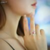 SGARIT Fine Jewelry Produce Custom Solid 18k White Gold 2.12 Carats Cushion Cut Jewellery Luxury Fancy Pink Natural Diamond VVS Ring