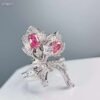 微信图片_20240805093516 SGARIT Fine Jewelry Suppliers Custom Solid 18k White Gold 0.85 Carats Oval Cut Jewellery Luxury Fancy Light Purplish Pink Natural Diamond SI2/VS1 Ring
