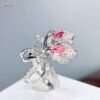 微信图片_20240805093522 SGARIT Fine Jewelry Suppliers Custom Solid 18k White Gold 0.85 Carats Oval Cut Jewellery Luxury Fancy Light Purplish Pink Natural Diamond SI2/VS1 Ring