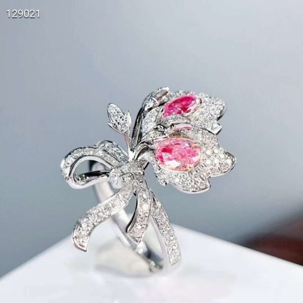 微信图片_20240805093522 SGARIT Fine Jewelry Suppliers Custom Solid 18k White Gold 0.85 Carats Oval Cut Jewellery Luxury Fancy Light Purplish Pink Natural Diamond SI2/VS1 Ring