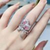微信图片_20240805093531 SGARIT Fine Jewelry Suppliers Custom Solid 18k White Gold 0.85 Carats Oval Cut Jewellery Luxury Fancy Light Purplish Pink Natural Diamond SI2/VS1 Ring