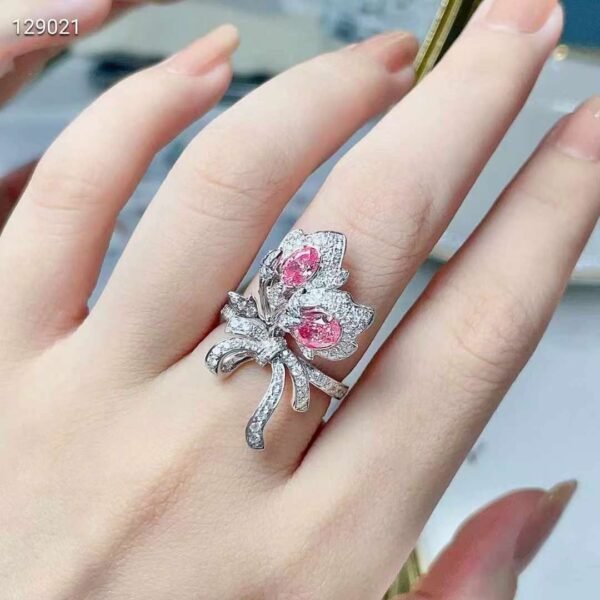 微信图片_20240805093531 SGARIT Fine Jewelry Suppliers Custom Solid 18k White Gold 0.85 Carats Oval Cut Jewellery Luxury Fancy Light Purplish Pink Natural Diamond SI2/VS1 Ring