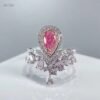微信图片_20240805093624 SGARIT Fine Jewelry Factories Custom Solid 18k White Gold 0.5 Carats Pear Cut Jewellery Luxury Very Light Pinkish Brown Natural Diamond VS2 Ring