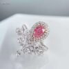 微信图片_20240805093630 SGARIT Fine Jewelry Factories Custom Solid 18k White Gold 0.5 Carats Pear Cut Jewellery Luxury Very Light Pinkish Brown Natural Diamond VS2 Ring
