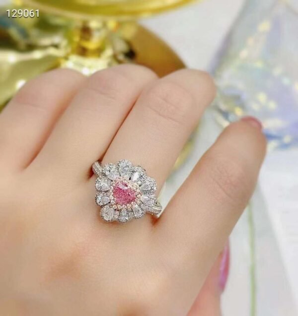 微信图片_20240805093851 SGARIT Fine Jewelry Manufacturers Custom Solid 18k White Gold 0.5 Carats Heart Cut Jewellery Luxury Fanit Pinkish Brown Natural Diamond VS2 Ring