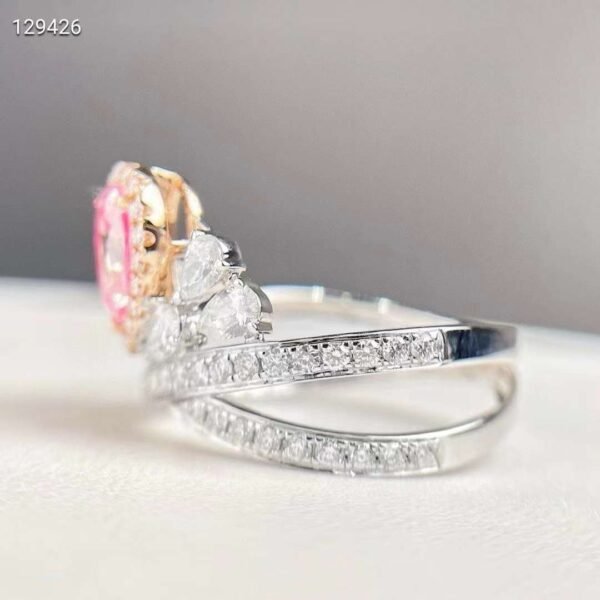 微信图片_20240805094104 SGARIT Fine Jewelry Factory OEM Solid 18k White Gold 0.64 Carats Pear Cut Jewellery Luxury Fanit Pinkish Brown Natural Diamond SI1 Ring