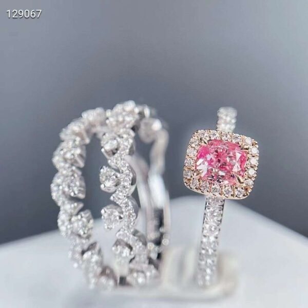 微信图片_20240805094243 SGARIT Fine Jewelry Wholesale Custom Solid 18k White Gold 0.51 Carats Cushion Cut Jewellery Luxury Light pinkish Brown Natural Diamond SI1 Ring
