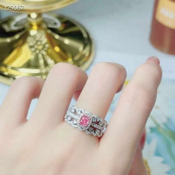 微信图片_20240805094248 SGARIT Fine Jewelry Wholesale Custom Solid 18k White Gold 0.51 Carats Cushion Cut Jewellery Luxury Light pinkish Brown Natural Diamond SI1 Ring
