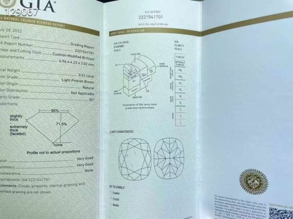 微信图片_20240805094252 SGARIT Fine Jewelry Wholesale Custom Solid 18k White Gold 0.51 Carats Cushion Cut Jewellery Luxury Light pinkish Brown Natural Diamond SI1 Ring